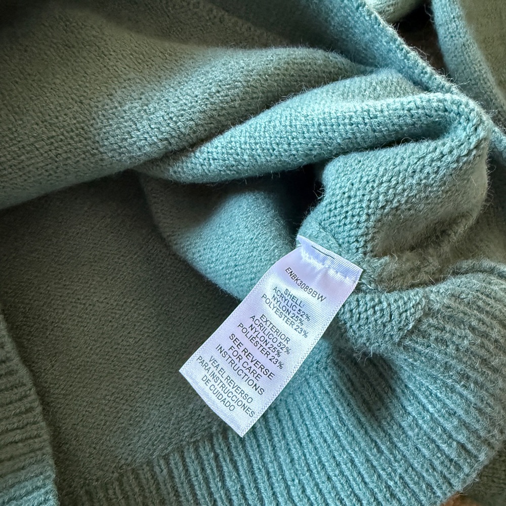 Dusty Teal Wrap Sweater - Picture 17 of 17